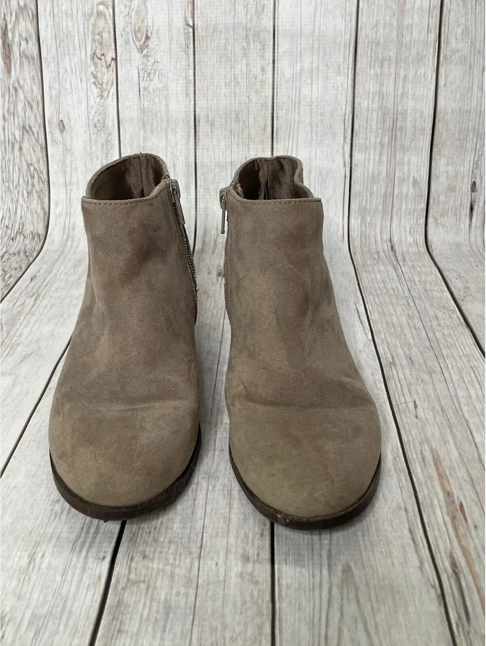 Old Navy Taupe Ankle Strap Booties Size 9